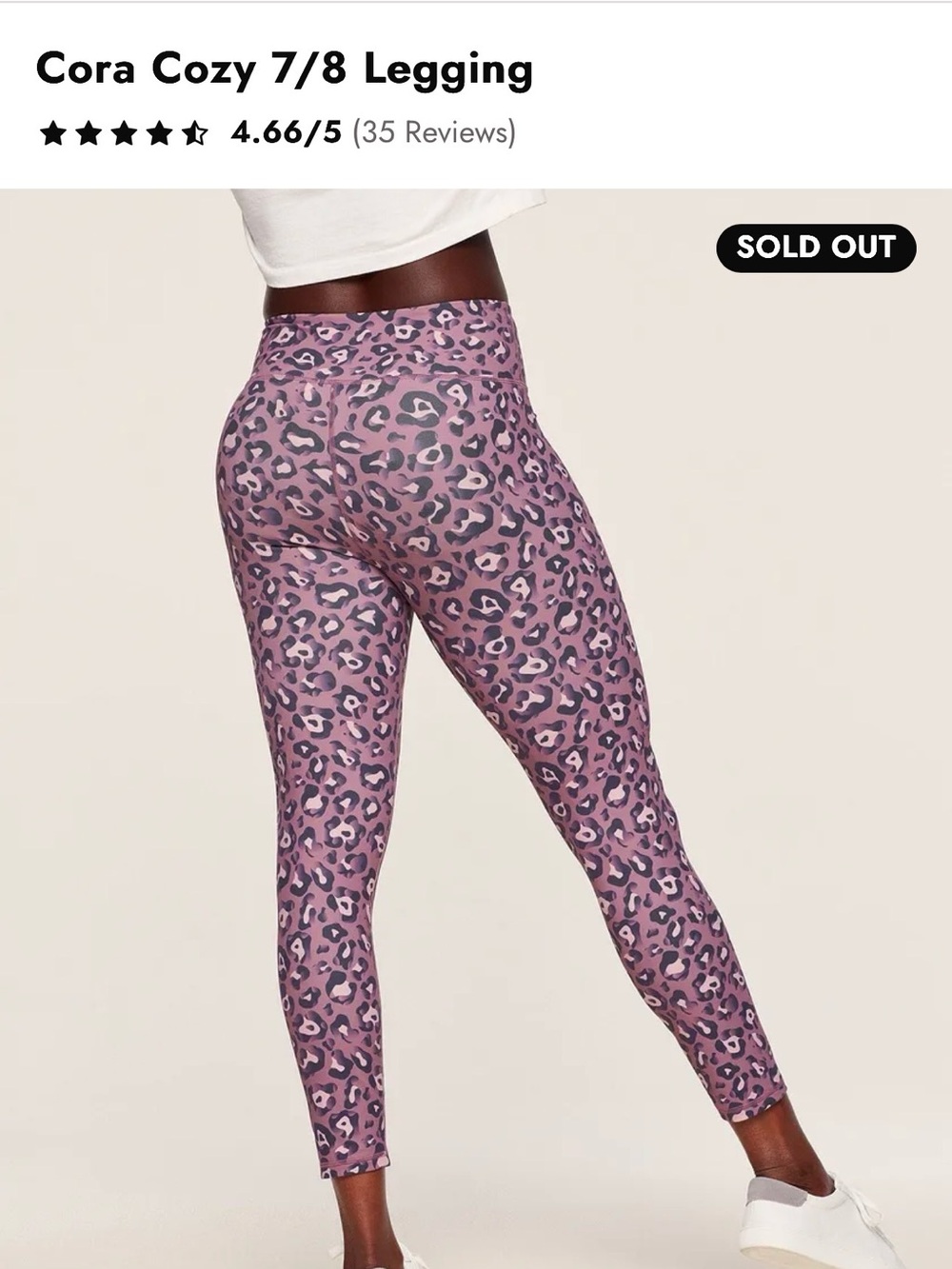 7/8 Legging - Purple Leopard Print